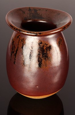 Lot 101 - John Leach (1939-2021), oval stoneware vessel...