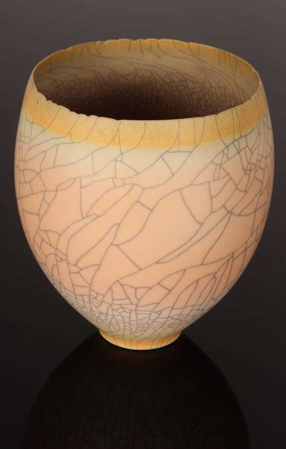 Lot 106 - David White (1934-2011), porcelain ovoid vase...