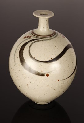 Lot 108 - Derek Clarkson (1928-2013), porcelain bottle...