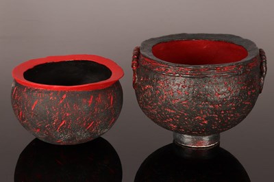 Lot 114 - Philip Evans (born 1959), two hand built pots...