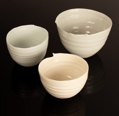 Lot 136 - Carina Ciscato (born 1970), three porcelain...