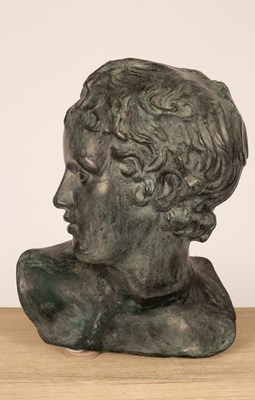 Lot 162 - A contemporary plaster bust of a Classical...