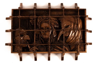 Lot 169 - Ian Norbury (born 1948)/Secrets/walnut carving,...