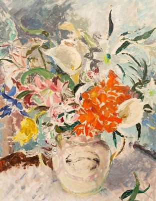 Lot 182 - Cathleen Mann (1896-1958)/Vase of Flowers/oil...