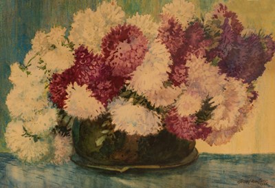 Lot 206 - Georg Wagner, 20th Century/Dahlias in a...