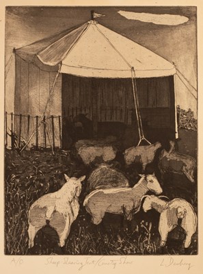 Lot 227 - Leslie Duxbury (1921-2001)/Sheep Shearing Tent,...