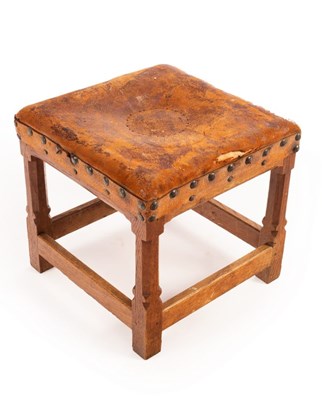 Lot 445 - A Gordon Russell & Sons oak stool, square...