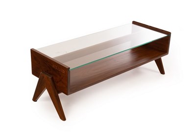 Lot 454 - Pierre Jeanneret (1896-1967), teak and glass...