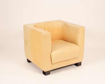 Lot 499 - An Azimuth contemporary tub chair, cream...