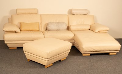 Lot 500 - A Natuzzi Italian leather two-seat sofa,...