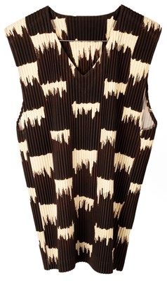 Lot 529 - Issey Miyaki, a 'pleated' black and white top,...