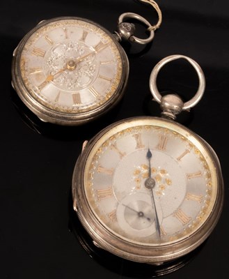 Lot 62 - A gentleman's open faced silver pocket watch,...