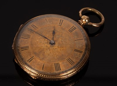 Lot 67 - A lady's open faced pocket watch, the case...