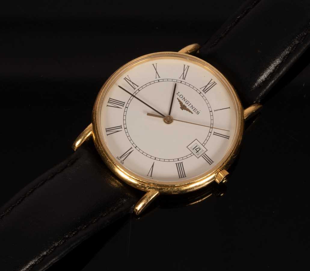 Lot 74 - A gentleman's 18k gold cased Longines...