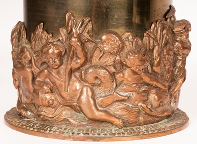 Lot 81 - A plated biscuit barrel, applied a band of...