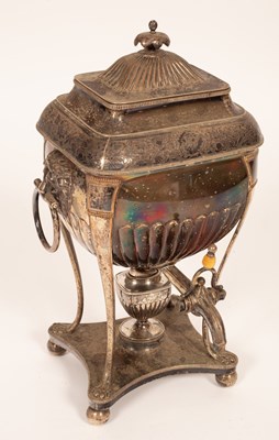 Lot 83 - A Regency old Sheffield plate tea urn, of...