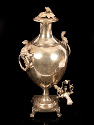 Lot 85 - A 19th Century silver plated tea urn, made for...