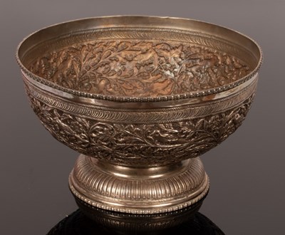 Lot 93 - An Indian white metal bowl of circular form...