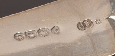 Lot 102 - A pair of Victorian Old English pattern silver...