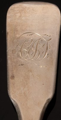 Lot 104 - A Victorian composite fiddle pattern silver...