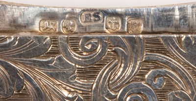 Lot 105 - An engraved silver visiting card case, Edward...