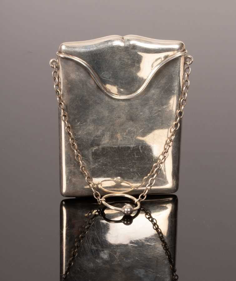 Lot 108 - A silver visiting card case, Henry Matthews,...