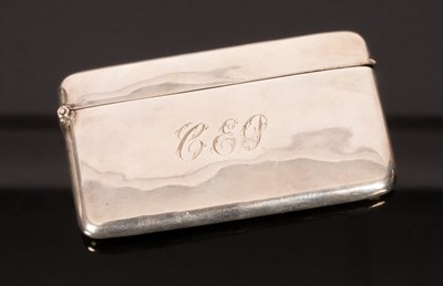 Lot 109 - A silver visiting card case, A & J Zimmerman...