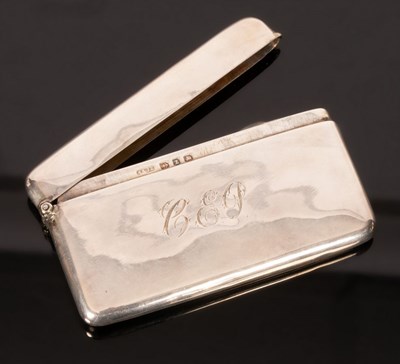 Lot 109 - A silver visiting card case, A & J Zimmerman...