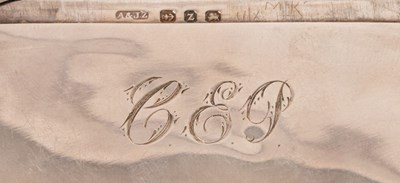 Lot 109 - A silver visiting card case, A & J Zimmerman...
