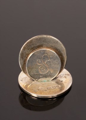 Lot 111 - Four plain silver menu holders, Chester 1903,...