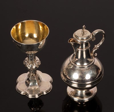 Lot 130 - A travelling silver communion set, WBJ, London...