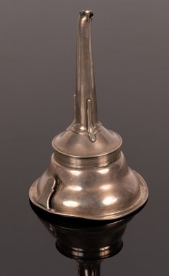 Lot 136 - A George III silver wine funnel, John Emes,...