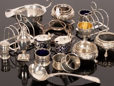 Lot 153 - Victorian and later silver including...