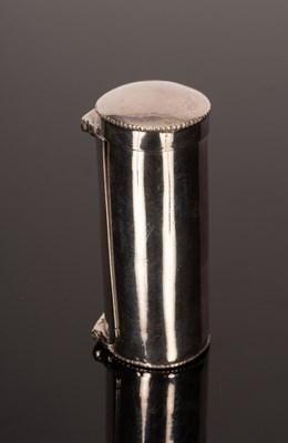 Lot 180 - A George III cylindrical silver nutmeg grater,...