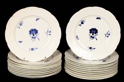 Lot 234 - Twenty Tournai porcelain plates, circa 1780,...