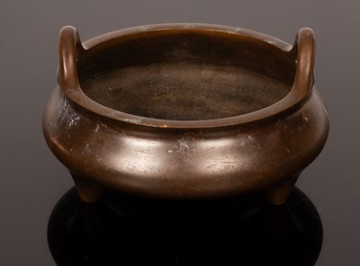 Lot 241 - A Chinese bronze censer, 20th Century, in the...