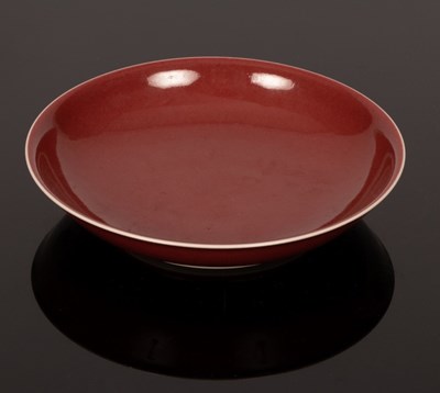 Lot 249 - A Chinese monochrome saucer, 20th Century, in...