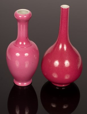 Lot 288 - Two Chinese pink vases, 20th Century, one...