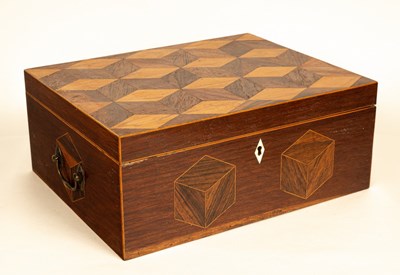 Lot 340 - An early 19th Century parquetry workbox, the...