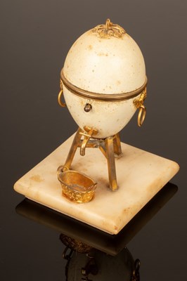 Lot 349 - A mid 19th Century duck egg etui in the form...