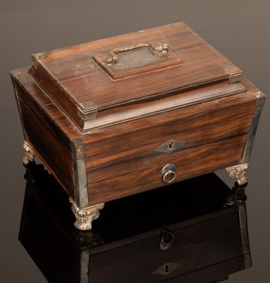 Lot 356 - A Regency rosewood sewing box of...