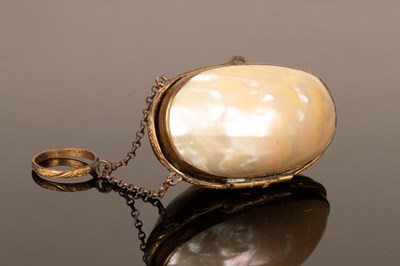 Lot 378 - A late 19th Century gilt metal mother-of-pearl...