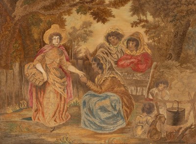 Lot 457 - A 19th Century needlework picture depicting a...