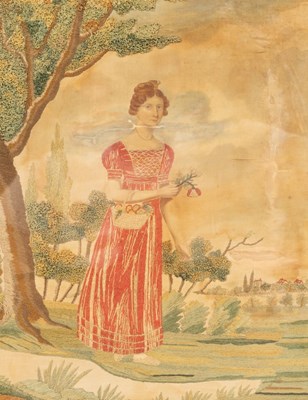 Lot 466 - An early 19th Century needlework picture of a...