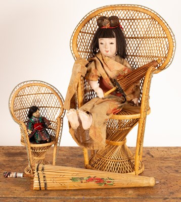 Lot 554 - A 1920s Tokimi composition doll with jointed...