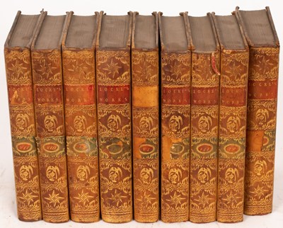 Lot 584 - The Works of John Locke, ninth edition, 9 vols,...