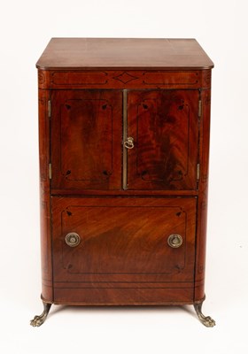 Lot 620 - A Regency mahogany cabinet with ebonised...