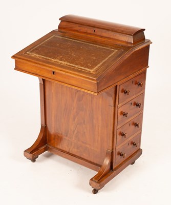 Lot 622 - A late Victorian mahogany Davenport with bank...