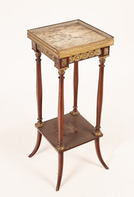 Lot 634 - A Louis XVI style jardinière stand with marble...