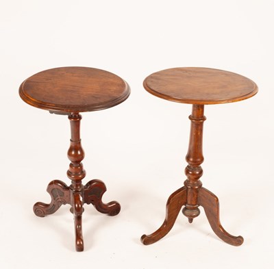 Lot 640 - Two 19th Century circular mahogany tables,...